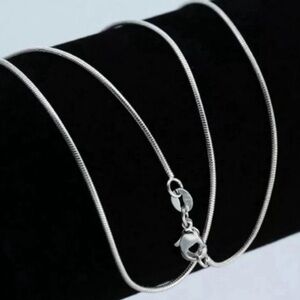 New Stamped 925 Sterling Silver Chain Necklace 18”